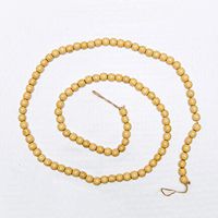 62" X .5" X .5" Wood Bead Garland, Natural – 15043