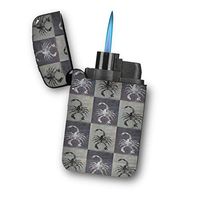 Scorpion Weapons Modern Pattern Art - Sunshine Cases Matte Black Rubber Grip Flameless Turbo Pocket Lighter
