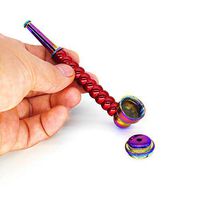 ASNTA's Unique and Durable Portable Color Plated Mini Tube with 10 Stainless Steel mesh Filters and a Storage Bag (Multicolor)