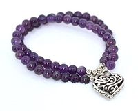 The Art of Cure Healing Jewelry & Mala meditation beads (108 beads on a strand) (amethyst bracelet)