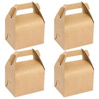 Toyvian Kraft Paper Gable Treat Boxes Brown Kraft Goodie Boxes Party Favor Box for Wedding Birthday Party Festival, Pack of 12