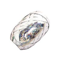 ZHU YU CHUN 10PCS 5 mm x 10 Yards Curling Rugby Shape Ribbon Egg for Decorative Gift Wrapping and Balloons (Silver)