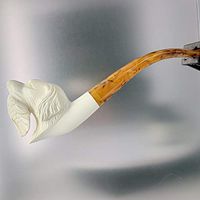M00500 Medium Meerschaum Hunting Dog Pipe by Paykoc