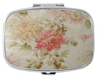 BeeGogo - Antique French Floral Toile Personalized Custom HOT Sale Stainless Steel Pill Case Box Medicine