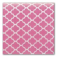 Fancy Patterned Tissue Paper Prints - You Select Size Pack and Style! (20 Sheet, Pink Quatrefoil)