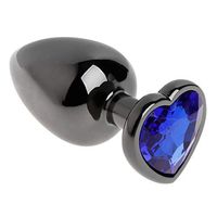 WENWING Beginner Aluminum Alloy Crystal Heart Shaped Rhinestone Amal Plug for Couples Shower Enema Six Toys 3 Size S M L