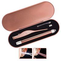 3 Pcs Ear Wax Removal Tools with Light, Ear Wax Cleaner Ear Spoon & Tweezers for Ear Health Care with Case