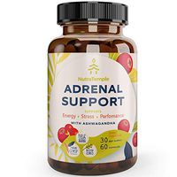 Adrenal Support & Cortisol Manager - Powerful Adrenal Fatigue Supplements for Stress Relief, Anxiety Relief, Focus Factor with Ashwagandha, Rhodiola Rosea, L Thyrosine, Holy Basil – 60 Non GMO Pills
