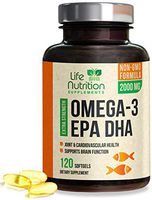 Omega 3 Fish Oil Triple Strength High EPA & DHA - 2,000mg - Purity Tested Heart, Brain & Joint Support - Made in USA - Non-GMO & Gluten Free, Lemon Flavor - 120 Softgels