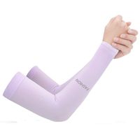 Fine UV Protection Long Arm Sun-Protection Sleeves,UPF 50 Compression Sun Sleeves for Men & Women for Running, Cycling, Fishing, Golf, Volleyball, Basketball, (Purple)