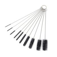 Honbay 10PCS 7.87Inch Nylon Tube Brush Set Cleaning Brush Set for Test Tube,Water Bottles, Drinking Straws, Eye Glasses, Keyboards, Jewelry Cleaning,etc