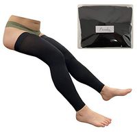Presadee Thigh Sleeve 20-30mmHg Firm Compression Calf Leg Knee Swelling Stocking (Black, 2X-Large)