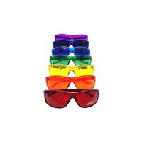 Color Therapy Glasses Pro Style Set of 7 Colors, Poker Sunglasses [Also Available in Set of 9 or 10]