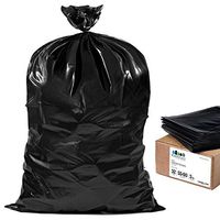 Plasticplace Black Contractor Bags, 55 Gallon, 38x58, 3 Mil, 32/case