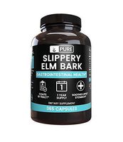 Natural Source Slippery Elm Bark, 365 Capsules, 1 Year Supply, Non-GMO, Gluten-Free, No Magnesium or Rice Filler, Made in The USA, 500 mg Servings of Pure Slippery Elm Bark Extract