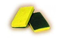 ACS Industries 74-612 Medium Duty Green Backed Yellow Cellulose Scrubber Sponge, Antimicrobial, UL Approved, Individual Wrapped, 6" x 3 3/8" x 3/4" (Pack of 20)