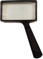 Magnifying Glass for Reading (3X), Real Glass, Large Rectangle Viewing Pane