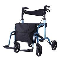 III- Folding Rollator Walker with Shopping Basket- 4 Wheel Medical Rolling Walker with Seat & Bag - Mobility Aid for Adult Senior Elderly & Handicap