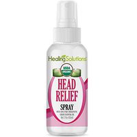 Organic Head Relief Blend Spray – Water Infused with Head Relief Blend Essential Oil – Certified USDA Organic - 2oz Bottle by Healing Solutions