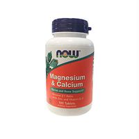 NOW Supplements, Magnesium & Calcium, With Zinc and Vitamin D-3, Nerve and Bone Support*, 100 Tablets