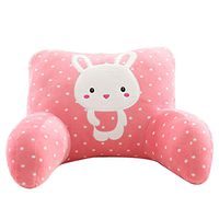 AngelGift Adorable Pink Rabbit Lumbar Support Backrest Pillow Waist Seat Back Cushion Pillow in Home Office School Car