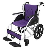 MLX Wheelchair, Portable Portable Small Wheel Folding Aluminum Alloy Wheelchair