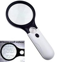 Magnifier LED Light, Ergonomic Magnifier, Handheld Illuminated Magnifier Super High Clarity Lighted Reading Magnifying Glass Lens Jewelry Loupe Crafts