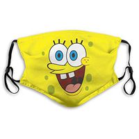 2pcs Ma-sk Spongebob Funny Face PM2.5 Non-Medical Dust with Replaceable Filter Elements