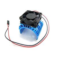 Foxnovo Durable Aluminum Alloy Heatsink Heat Sink with 5V Cooling Fan for 110 Car 540 550 3650 Size Motor