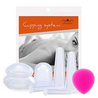 SPEQUIX Face Body Silicone Cupping Therapy Sets Massage Therapy Set Cup Silicone Massage Cups for Facial Body Massage,Muscle Relaxation,Pain Relief (White)