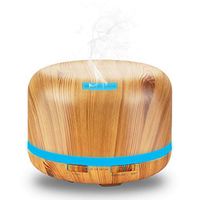 Daroma 500ml Ultrasonic Aroma Diffuser,Remote control,5 In 1 Aromatherapy Essential Oil Nebulizing Cool Mist Humidifier with Remote Air Scent Home Office Gift,7 LED Light Colors,Light Wood Grain