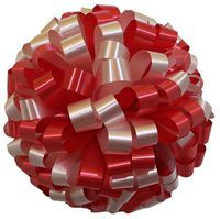 Red and White Car Bows
