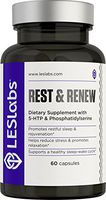 LES Labs Rest & Renew, Natural Sleep Aid for Deep Relaxation and Recovery, Non-Habit Forming, 60 Capsules