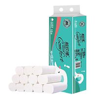 BCDlily 12 Rolls Home Kitchen Clean Paper Towel Toilet Paper 4 Ply Toilet Tissue Cleaning Tissues
