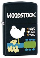 Zippo Lighter: Woodstock, 3 Days of Peace and Music - Black Matte 80406
