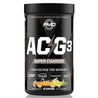 PMD Sports ACG3 Supercharged - Pre Workout - Powerful Strength, High Energy, Maximize Mental Focus, Endurance, Optimum Workout Performance, Concentrated Drink Mix - Flex On The Beach (60 Servings)