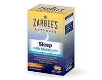 Zarbee's Naturals Sleep with Melatonin Supplement, Natural Orange Flavor, 60 Chewable Tablets