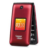 Consumer Cellular - Alcatel Go Flip 4044L 4G LTE 4G 2MP - Flip Phone - Red