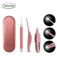 Stainless Steel Ear Pick Set, LED Earwax Removal Tool Kit 8-Pack with Storage Box, Ear Syringe Ear Cleaning Tool Ear Cleaner for Man Women and Kids