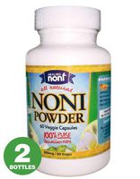 100% Pure Noni Powder Capsules, Certified Organic - Pack of 2 Bottles …