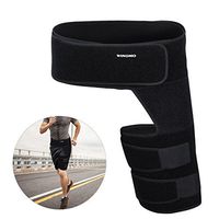 WINOMO Hip Brace Groin Support Thigh Wrap for Women and Men (Black)