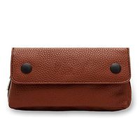 EEKUY Leather Portable Tobacco Bag, Tobacco Moisturizing Bag Tobacco Storage Bag Can Accommodate Pipe Tobacco 6.7X3.3X2'',Brown