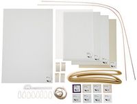 Rolyan Splinting Material Sheets & Accessories, Introductory Splinting Kit, Includes 13 Splinting Sheets, Strapping Material, Hooks, Loops, Outrigger Wires, Rubber Bands, Goniometer