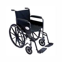 Roscoe Medical K11616Flrsa K1-Lite Wheelchair Removable Desk-Length Arms Powder-Coated Silver Vein Steel