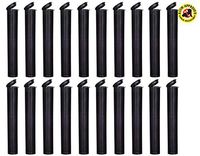 EZtube 20-Pack Squeeze Top Joint Blunt Cigarette Doob Tube Holder Waterproof Airtight Smell Proof Odor Sealing Container (Black, Large)