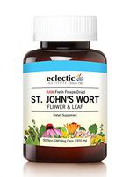 Eclectic St. John's Wort 300 Mg Freeze Dried Vegetables with Glass, Blue, 90 Count