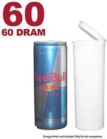 W Gallery 60 White 60 Dram Pop Top - Airtight Smell Proof Vials - Plastic Medical Grade Prescription Bottles for Pills Herbs Flowers Supplements, Bulk Pack, Not Glass Jars