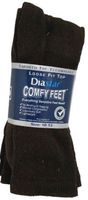 Diastar Comfy Feet Diabetic Socks, Brown, 10-13,  3 pack