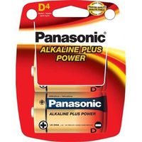 Panasonic Alkaline Plus D Battery Multi-Purpose - 4-Pack