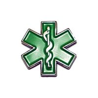 911 Market Green Star of Life Lapel Pin Small 0.7" Medical First Aid EMT Paramedic Ambulance - A 126
